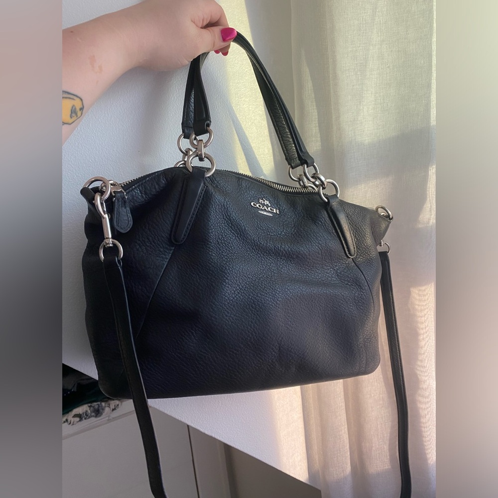COACH - Kelsey - Black Shoulder Crossbody Tote Bag Soft Leather